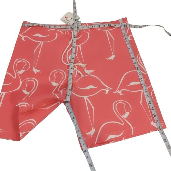 NEW Michigan Rag Co Vtg Casual Shorts Drawstring Mens Lg Pink Flamingo USA MADE - Picture 8 of 8